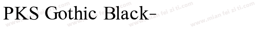 PKS Gothic Black字体转换
